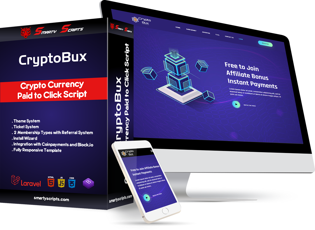 CryptoBux - Crypto Currency Ptc Script